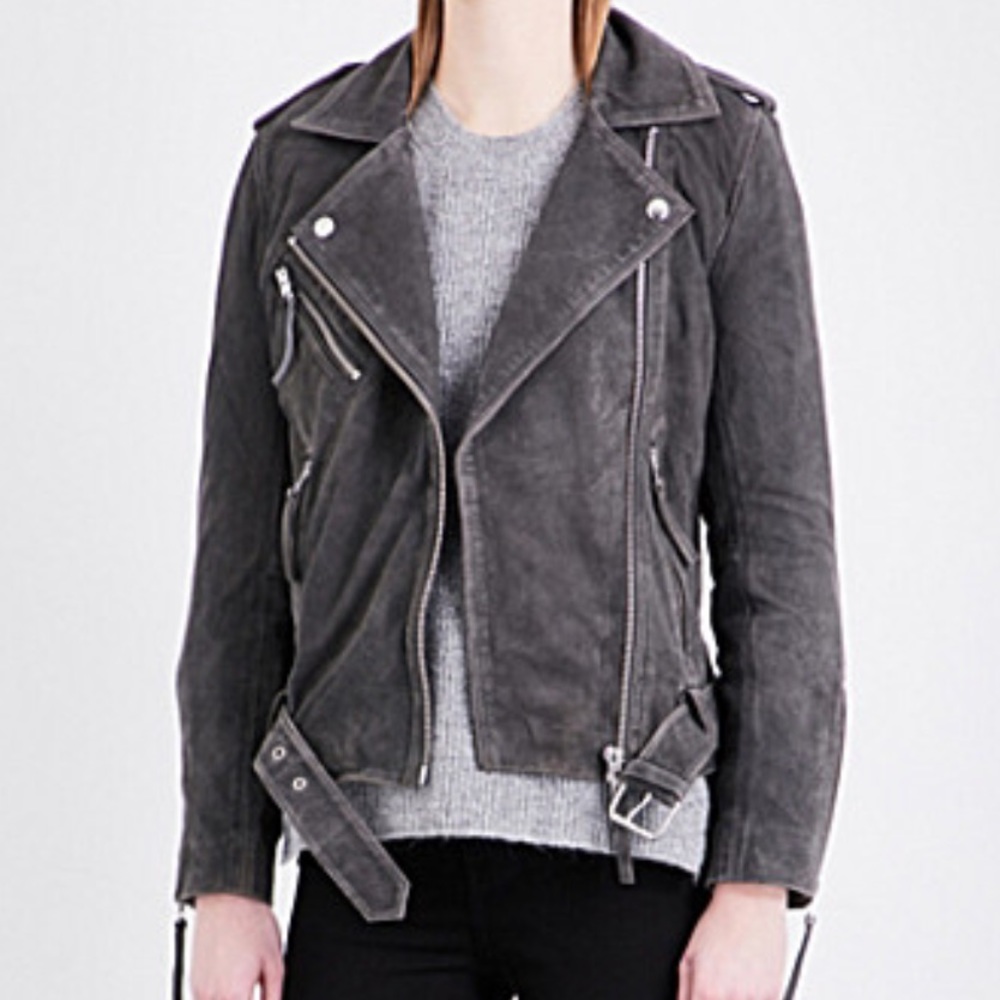 Topshop moon suede biker jacket